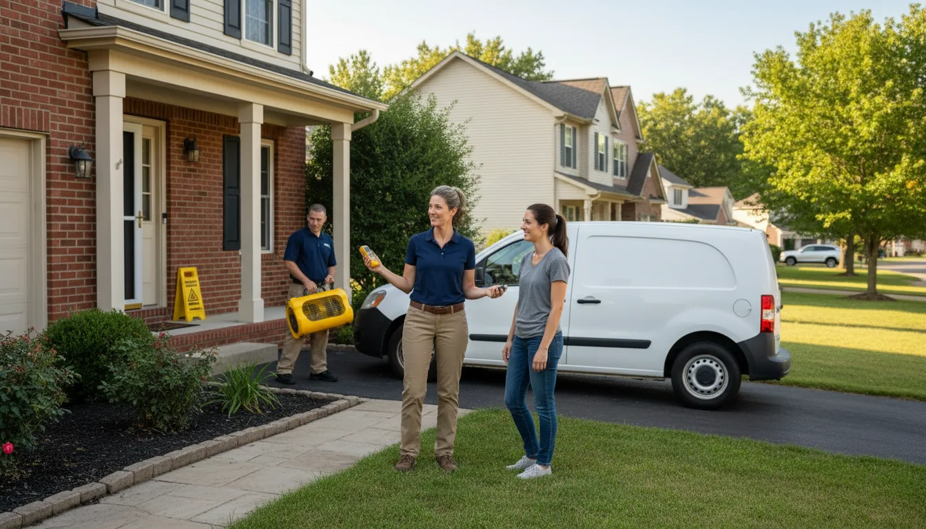 Residential water damage restoration in Walnut Hill, IL
